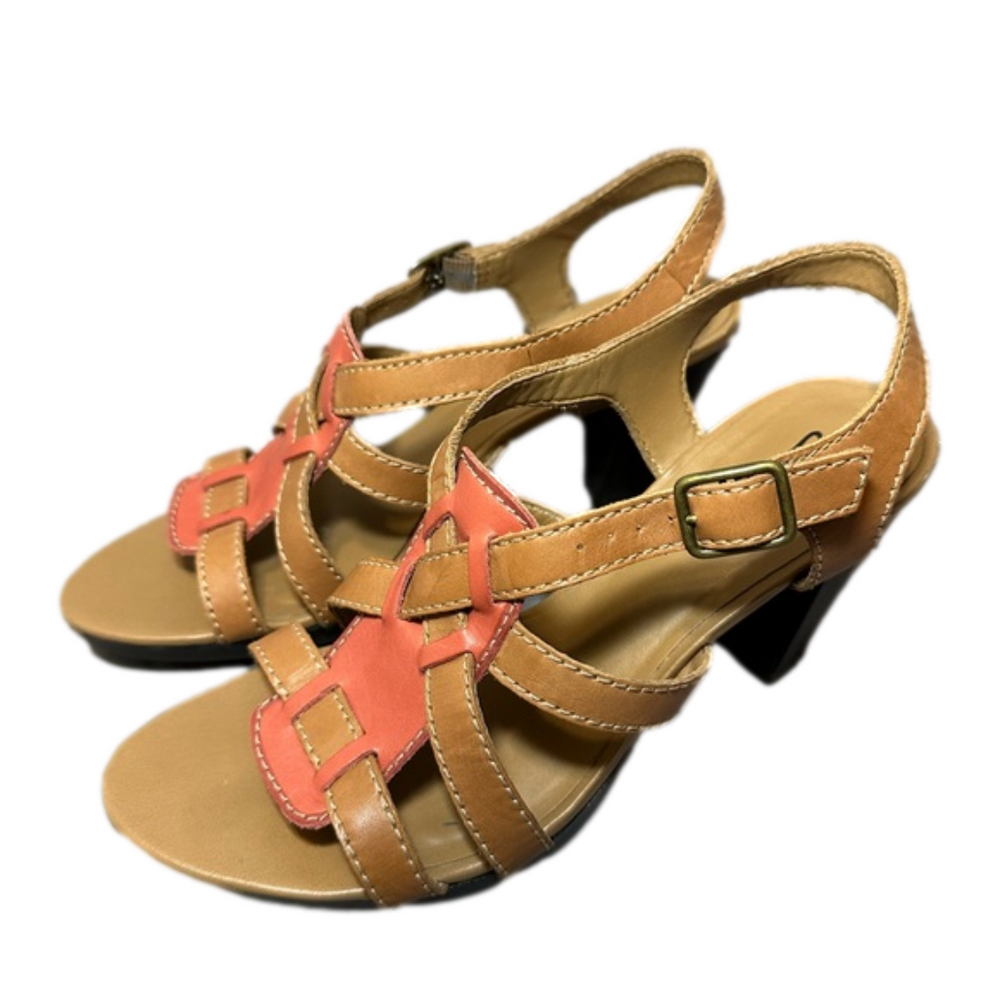Clark’s Jaelyn Mabel red rouge heels. Sandal size 9.5
